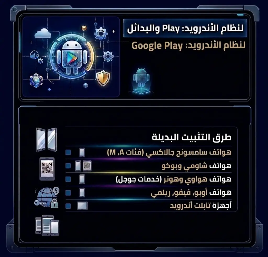أجهزة Android المدعومة